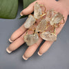 Large raw green amethyst gem ring