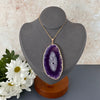 Purple agate slice pendant