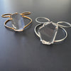 Freeform faceted crystal cuff bracelet