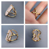 Rose quartz baguette ring