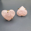 Rose quartz heart ring