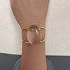 Clear crystal oval cuff bracelet