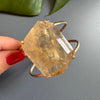 Freeform faceted citrine cuff bracelet