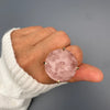 Rose quartz round ring