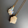 Aura crystal cluster pendant