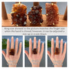 Druzy citrine cluster cocktail ring