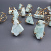 Freeform larimar slice ring