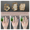 Freeform faceted clear quartz crystal ring