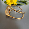 Clear crystal pear shaped cuff bracelet