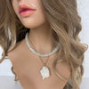 Aura crystal cluster pendant