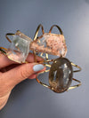 Quartz with inclusions cuff bracelet