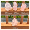 Large raw rose quartz gem ring