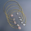 Rose & crystal quartz freeform choker