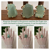 Freeform faceted green quartz ring