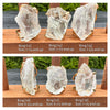 Large raw green amethyst gem ring