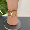 Clear crystal pear shaped cuff bracelet