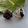 Black onyx hexagon ring