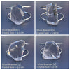Freeform faceted crystal cuff bracelet