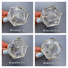 Medium crystal hexagon cuff bracelet