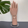 Clear crystal marquise gold cuff bracelet