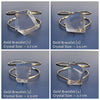 Freeform faceted crystal cuff bracelet
