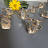 Freeform faceted crystal cuff bracelet