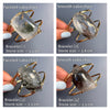 Quartz with inclusions cuff bracelet