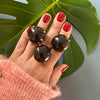 Smoky quartz round ring