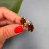 Duo druzy citrine ring