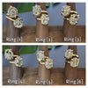 Duo oval-shaped pyrite cluster ring