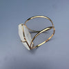 Large crystal hexagon cuff bracelet