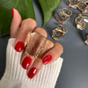 Freeform faceted smoky quartz ring