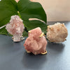 Pink amethyst cluster ring