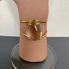 Clear crystal pear shaped cuff bracelet