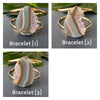 Teardrop amethyst crystals slice cuff bracelet