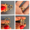 Pink lemurian crystal point ring