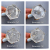 Medium crystal hexagon cuff bracelet