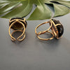 Smoky quartz round ring