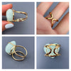 Aquamarine heart ring