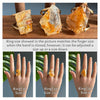 Freeform faceted golden healer ring