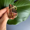 Oversized faceted smoky quartz cocktail ring