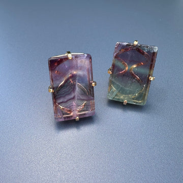 Fluorite Baguette Ring