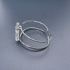 Freeform faceted crystal cuff bracelet