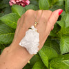 Extra-large crystal cluster pendant