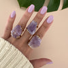 Freeform faceted purple amethyst ring