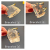 Freeform faceted crystal cuff bracelet