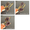 Duo druzy amethyst bangle bracelet