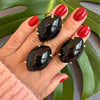Black onyx marquise ring