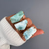 Freeform larimar slice ring