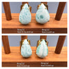 Larimar pear-shaped cuff ring